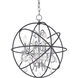 Orbit 4 Light 19 inch Anthracite and Polished Nickel Single Pendant Ceiling Light