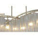 Victoria 6 Light 41 inch Golden Silver Linear Pendant Ceiling Light