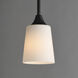 Hudson 1 Light 4.75 inch Black Mini Pendant Ceiling Light in Satin White