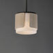 Draughtsman 2 Light 10 inch Natural Wood and Charcoal Flush Mount Ceiling Light in Satin White
