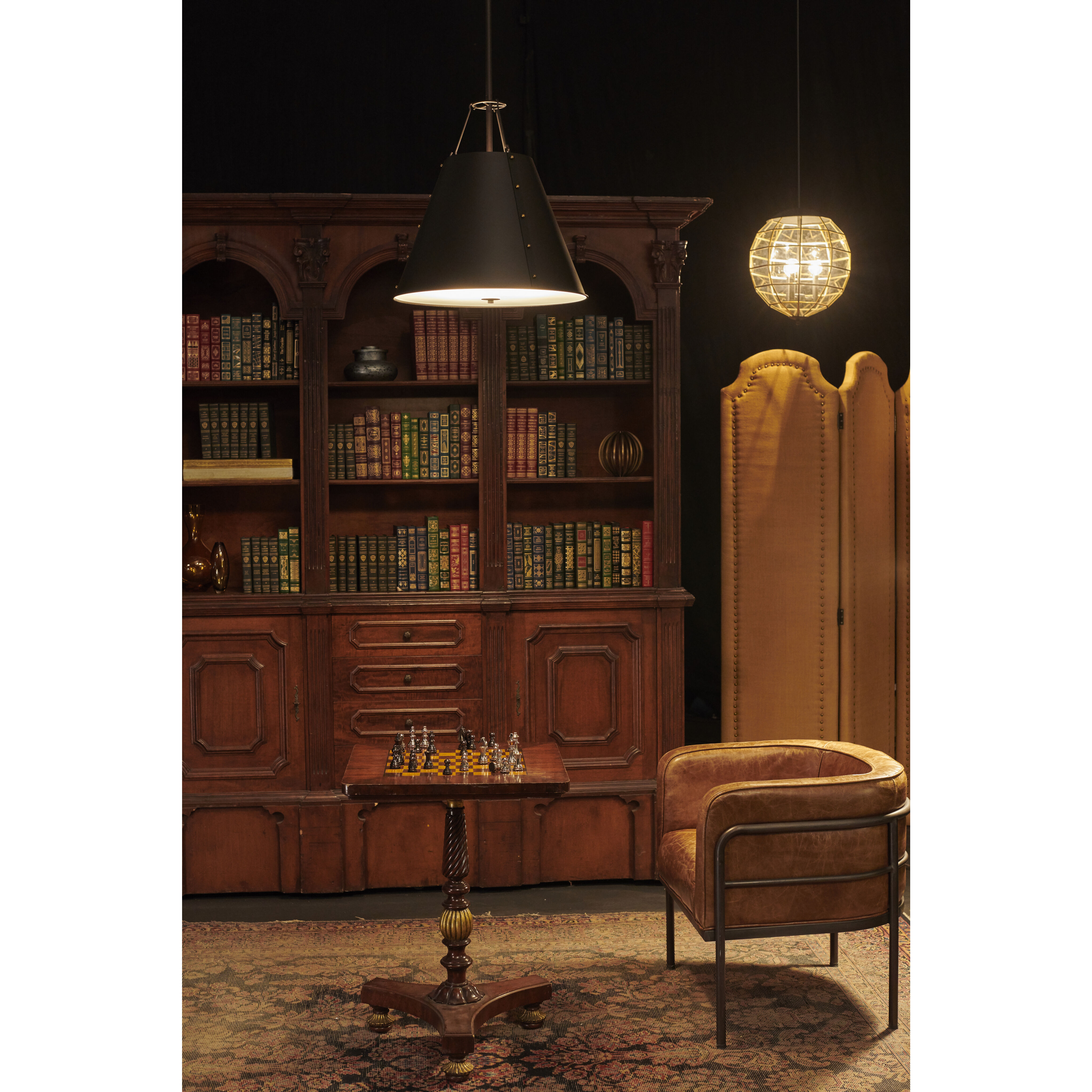 Maxim Trestle 3 Light Pendant Oil Rubbed Bronze Antique Brass 25164OIAB