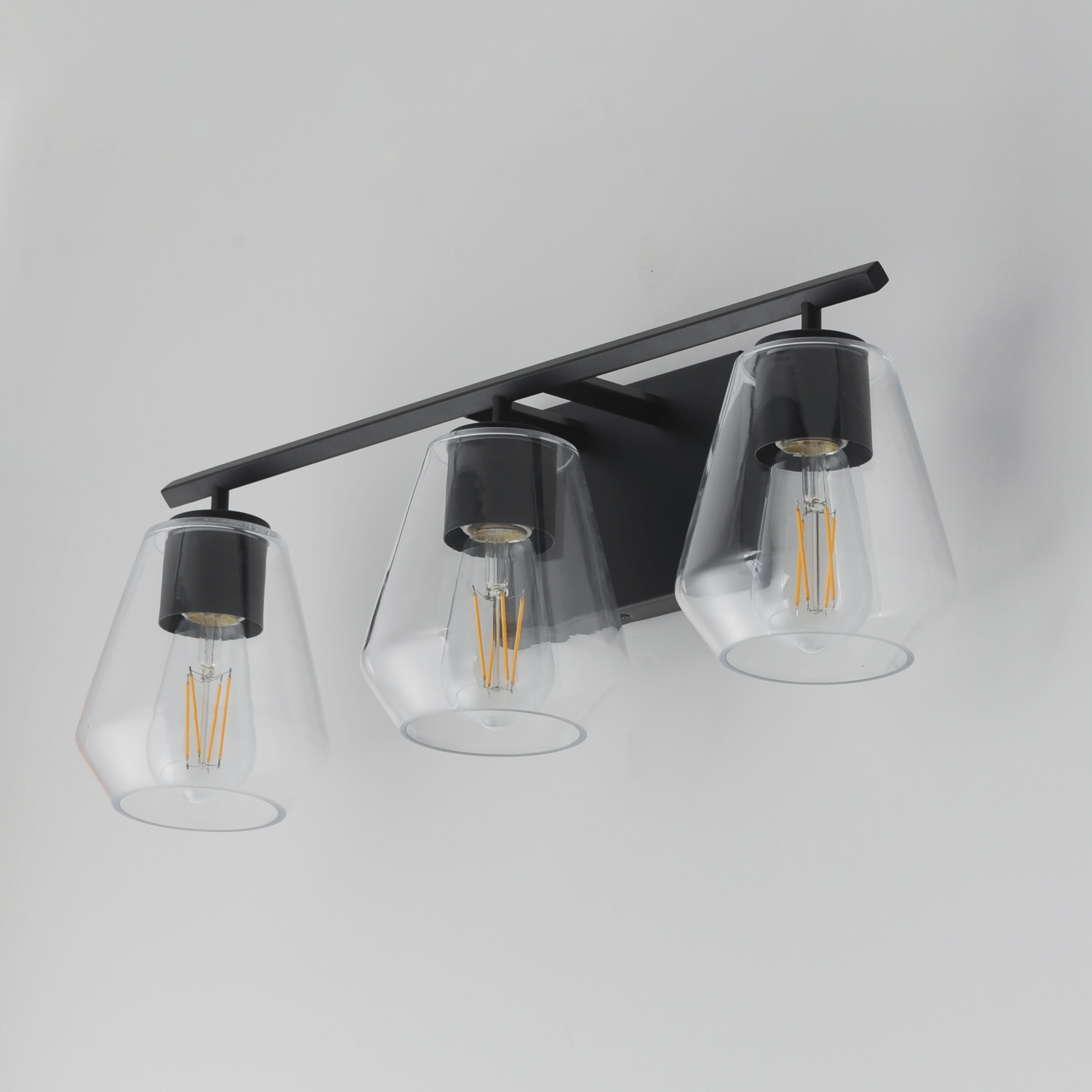 Geode 3 Light 22.5 inch Black Bath Vanity Light Wall Light