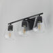 Geode 3 Light 22.5 inch Black Bath Vanity Light Wall Light