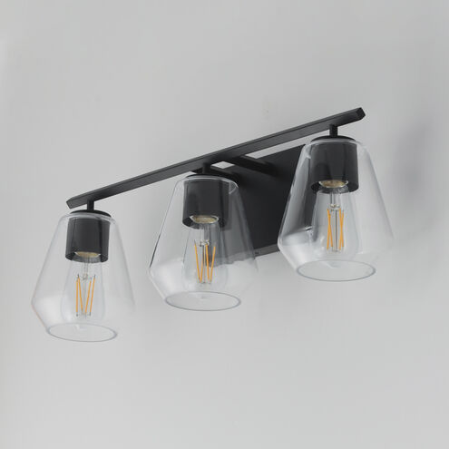 Geode 3 Light 22.5 inch Black Bath Vanity Light Wall Light