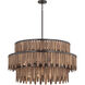 Marimba 10 Light 36 inch Walnut Chandelier Ceiling Light
