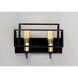 Liner 2 Light 14.25 inch Black and Satin Brass Bath Vanity Wall Light