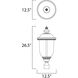 Carriage House VX 3 Light 26.5 inch Oriental Bronze Outdoor Pole/Post Mount