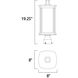 Terrace 1 Light 19.25 inch Platinum Outdoor Pole/Post Mount in Frosted Seedy