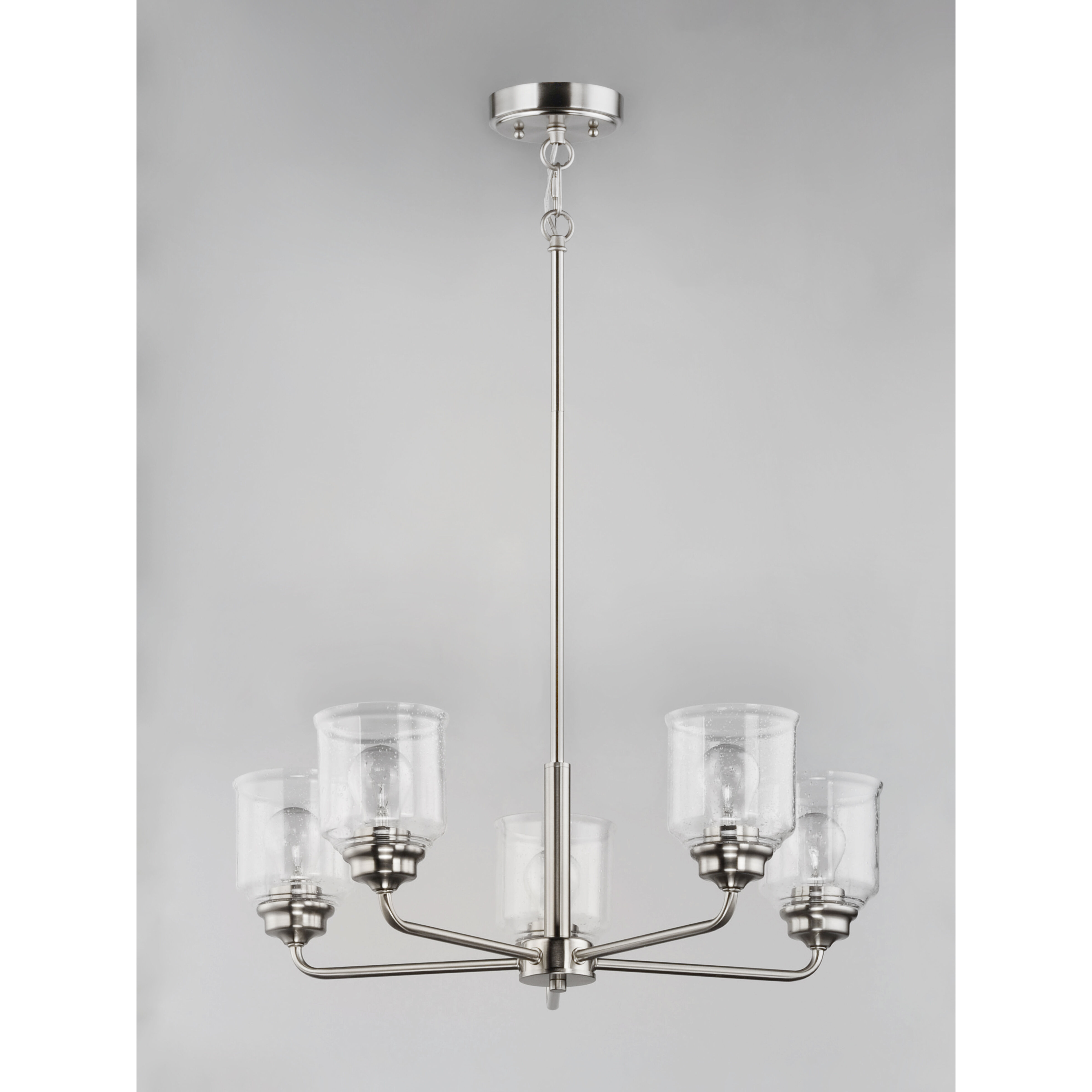 Acadia 5 Light 26 inch Satin Nickel Chandelier Ceiling Light