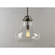 Stella 1 Light 13.75 inch Oil Rubbed Bronze Single Pendant Ceiling Light in Hammer