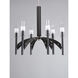 Merge 6 Light 29 inch Black and Wenge Chandelier Ceiling Light