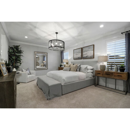 Palladium 6 Light 32 inch Black/Natural Aged Brass Chandelier Ceiling Light in Medium Base