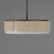Draughtsman 4 Light 18 inch Natural Wood and Charcoal Flush Mount Ceiling Light in Satin White
