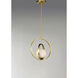 Coronet 1 Light 12 inch Satin Brass Single Pendant Ceiling Light