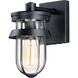Breakwater 1 Light 10 inch Black Outdoor Wall Mount