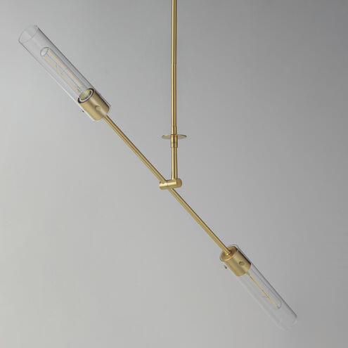 Equilibrium LED 42 inch Natural Aged Brass Linear Pendant Ceiling Light