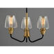 Goblet 3 Light 19 inch Bronze and Antique Brass Mini Chandelier Ceiling Light