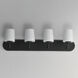 Durham 4 Light 30 inch Black Bath Vanity Wall Light
