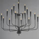Vela 18 Light 40 inch Black Single-Tier Chandelier Ceiling Light