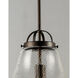 Stella 1 Light 13.75 inch Oil Rubbed Bronze Single Pendant Ceiling Light in Hammer