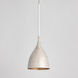 Fleur 1 Light 8.25 inch White and Gold Mini Pendant Ceiling Light