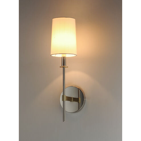 Uptown 1 Light 5 inch Satin Brass/Polished Nickel Wall Sconce Wall Light