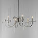 Divine 6 Light 30 inch Polished Nickel Chandelier Ceiling Light