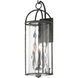 Del Mar 3 Light 30 inch Blacksmith Outdoor Wall Mount in Water