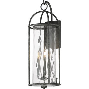 Del Mar 3 Light 30 inch Blacksmith Outdoor Wall Mount in Water