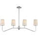 Durham 4 Light 38.5 inch Polished Chrome Linear Pendant Ceiling Light