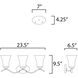 Vital 3 Light 23.5 inch Oil Rubbed Bronze Bath Vanity Wall Light