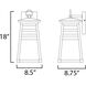 Shutters 1 Light 18 inch White and Black Outdoor Wall Mount