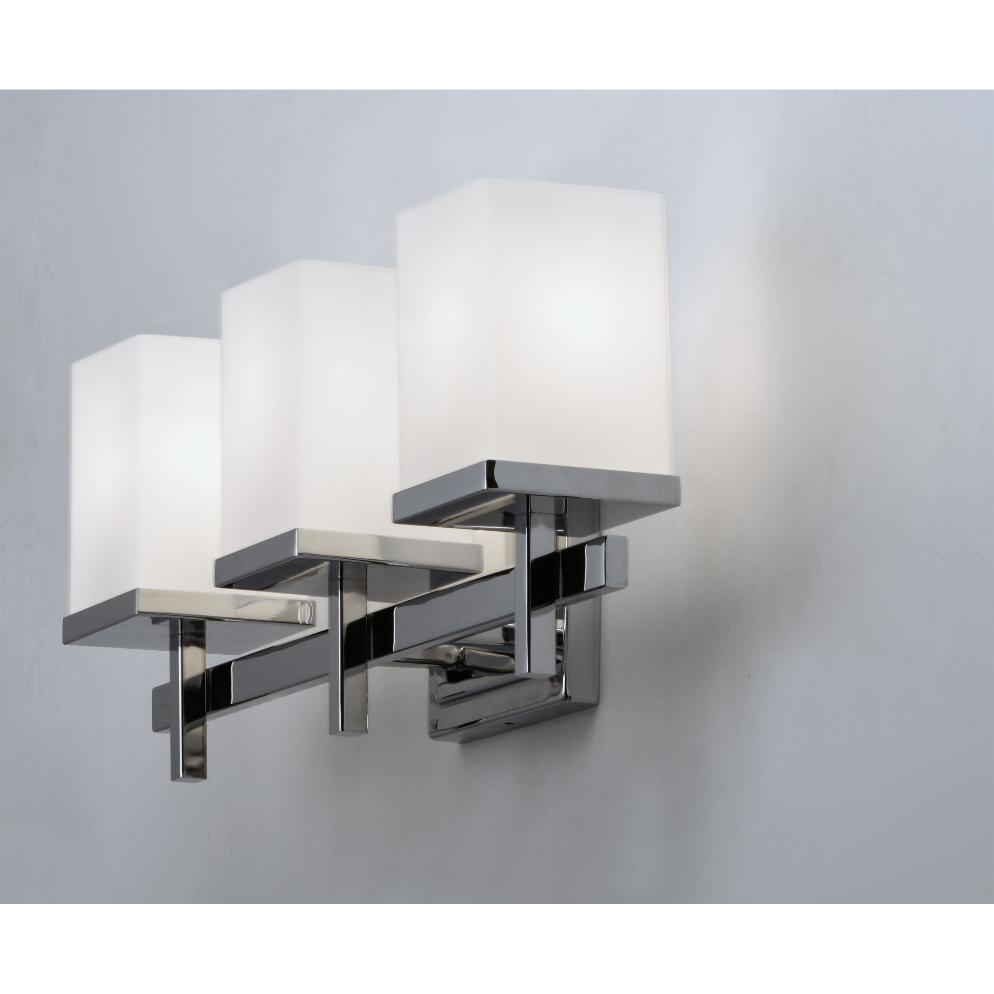 Tetra 3 Light 22 inch Polished Chrome Bath Vanity Wall Light in Satin White