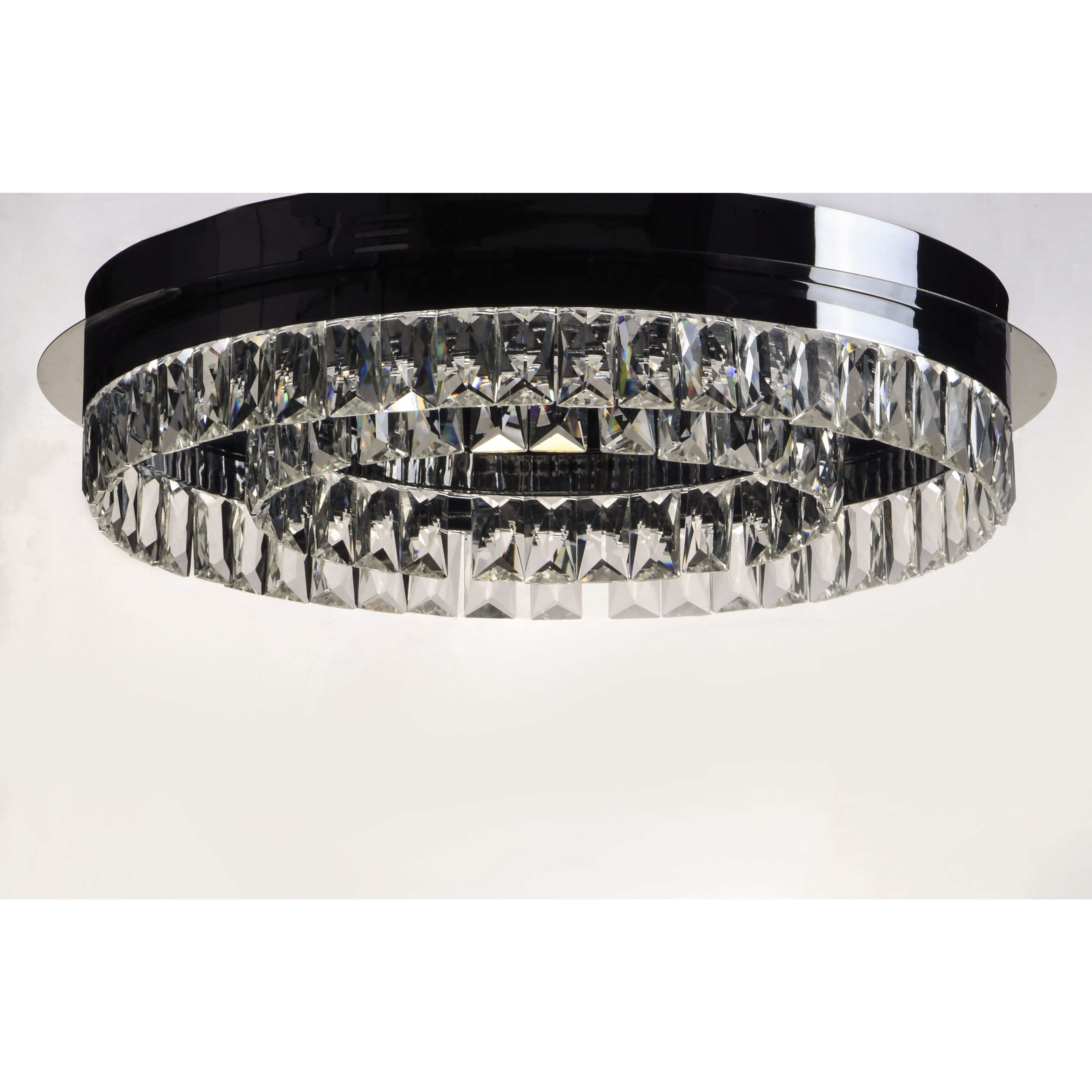 Icycle LED 21.5 inch Polished Chrome Flush Mount Chandelier Ceiling Light