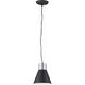 Storehouse LED 9 inch Satin Aluminum and Black Single Pendant Ceiling Light