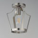 Arden 1 Light 9.5 inch Satin Nickel Semi-Flush Mount Ceiling Light
