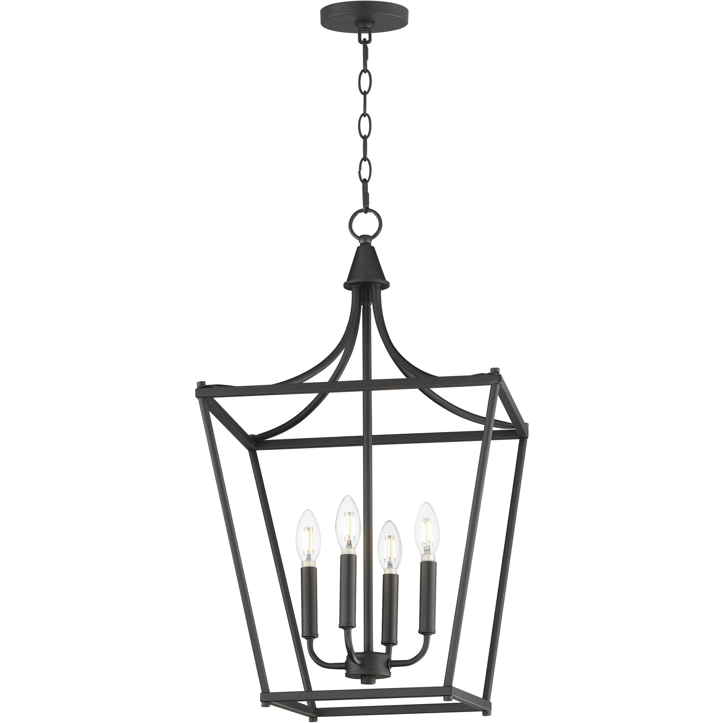 Clifton 4 Light 16 inch Black Single Pendant Ceiling Light