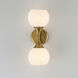 Neve 2 Light 6 inch Natural Aged Brass Wall Sconce Wall Light