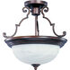 Essentials - 584x 2 Light 14.75 inch Oil Rubbed Bronze Semi-Flush Mount Ceiling Light in Marble