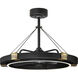 Jewel 33 inch Black and Gold Fandelight