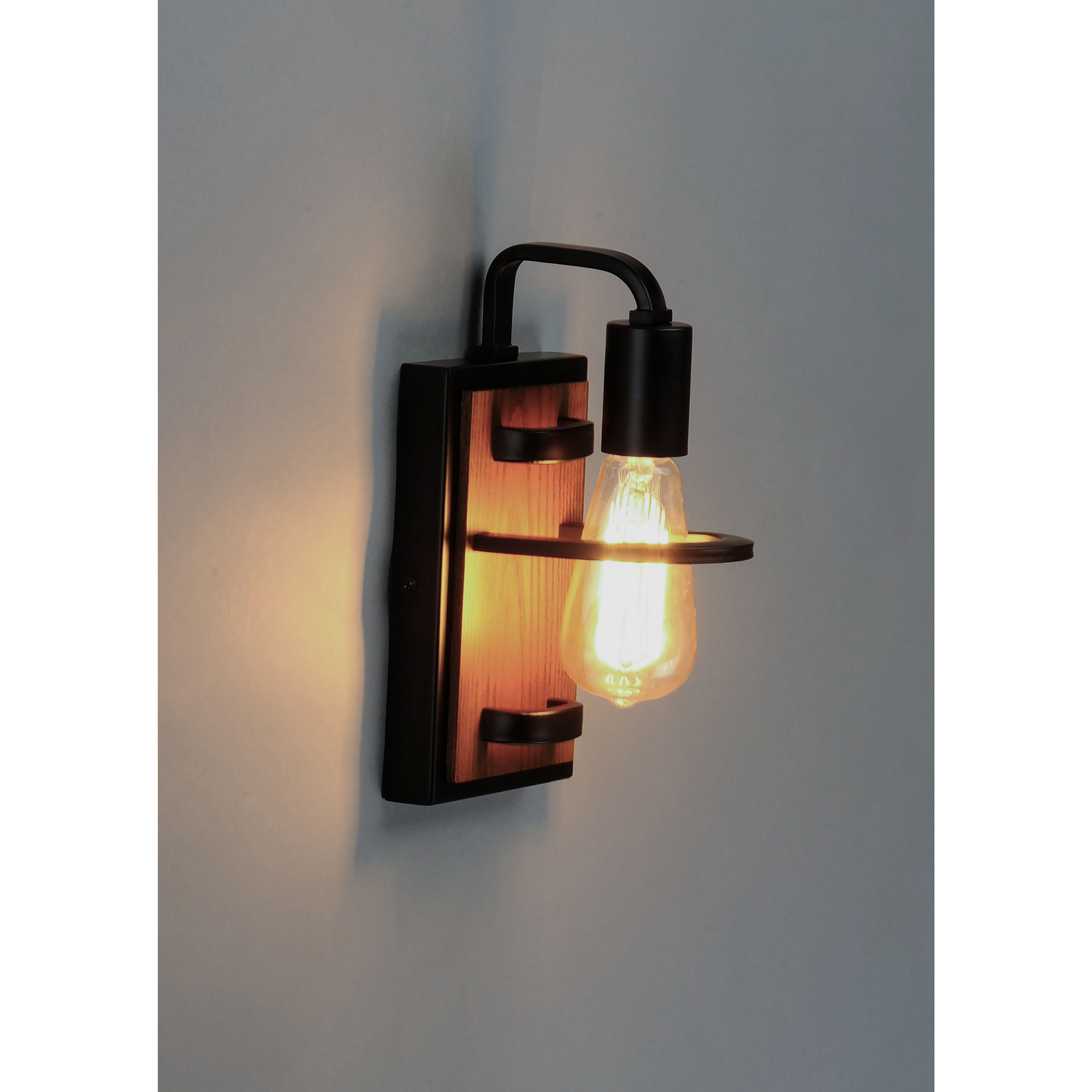 Black Forest 1 Light Black/Ashbury Wall Sconce Wall Light