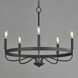 Frankie 5 Light 26 inch Black Single-Tier Chandelier Ceiling Light