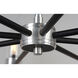 Dual 12 Light 26.25 inch Black/Brushed Aluminum Outdoor Chandelier