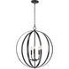 Provident 5 Light 24 inch Black Single Pendant Ceiling Light