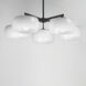 Glazed 5 Light 36 inch White and Black Chandelier Ceiling Light