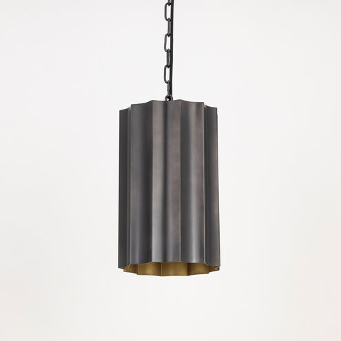 Allegra 1 Light 9.25 inch Gunmetal and Gold Mini Pendant Ceiling Light