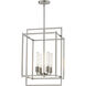 Gridline 4 Light 14 inch Satin Nickel Single Pendant Ceiling Light