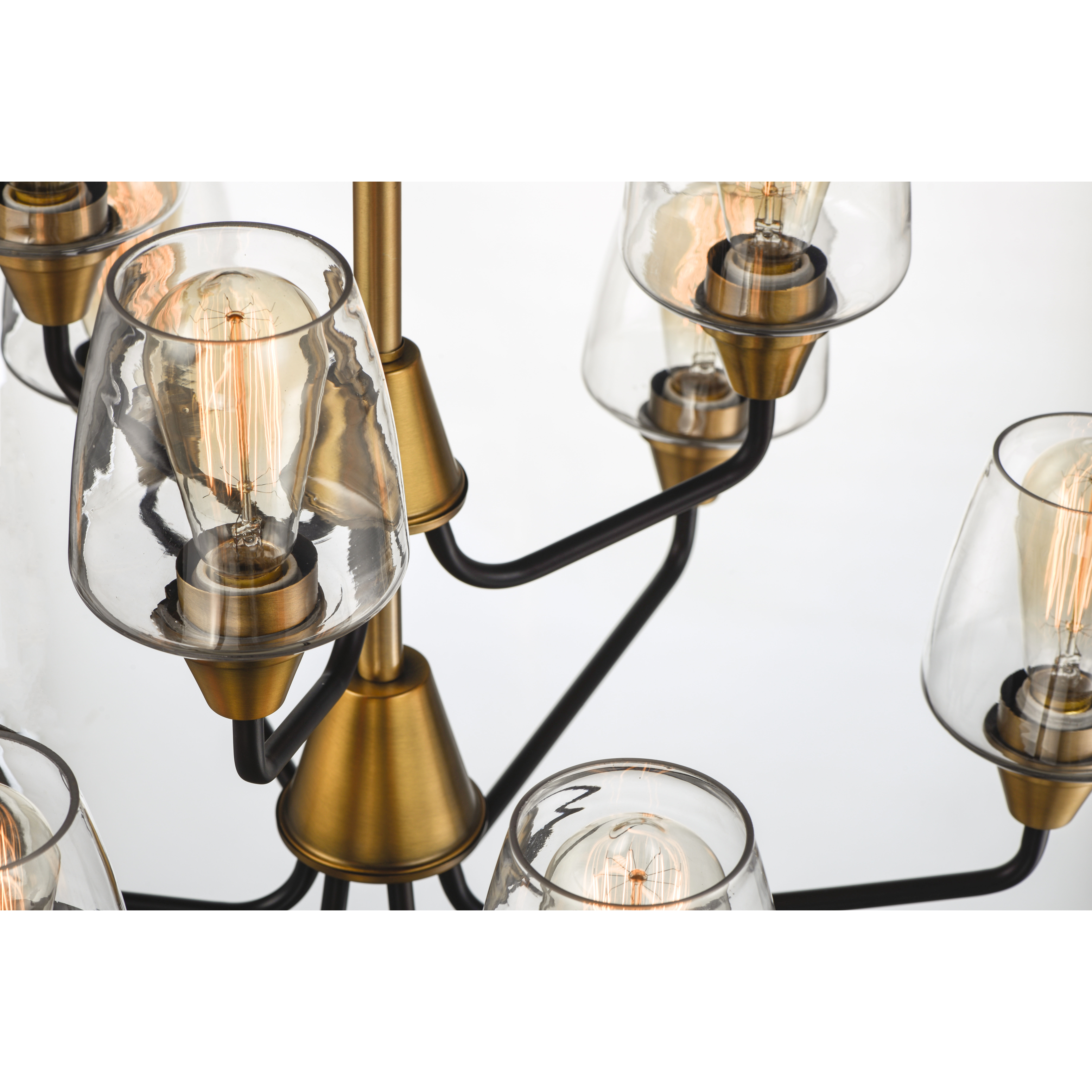 Goblet 9 Light 27 inch Bronze/Antique Brass Multi-Tier Chandelier Ceiling Light in Bronze and Antique Brass