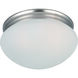Essentials - 588x 2 Light 9 inch Satin Nickel Flush Mount Ceiling Light in Frosted