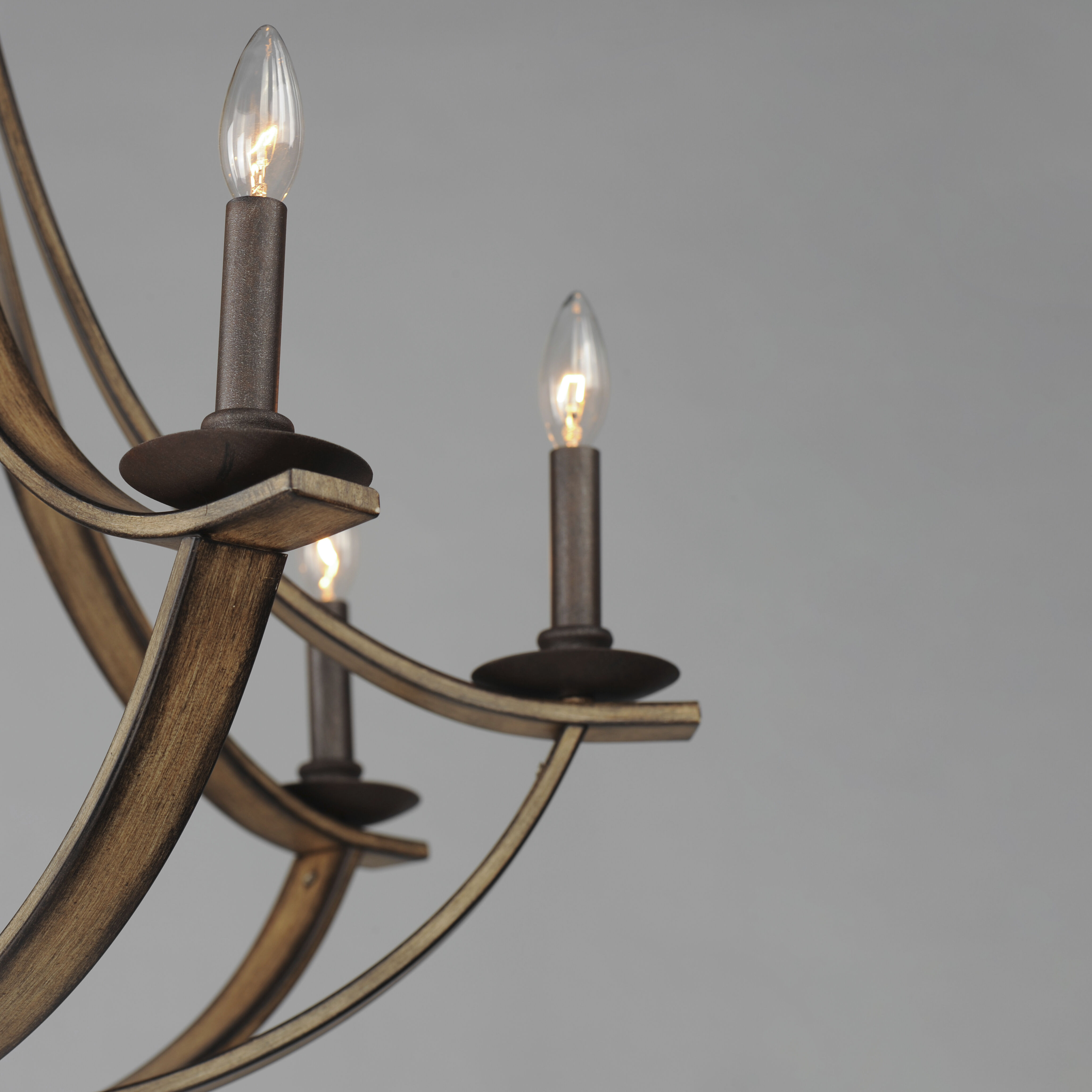 Basque 8 Light 32 inch Driftwood and Anthracite Chandelier Ceiling Light